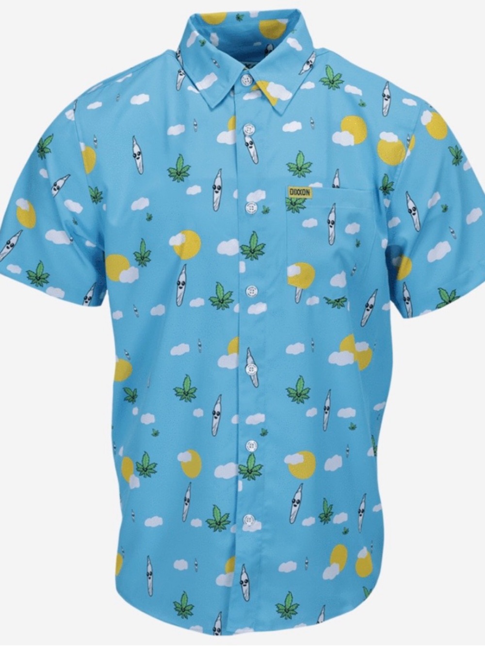 Mens DIXXON Best Buds Button Down Summer Shirt Short Sleeve NWT